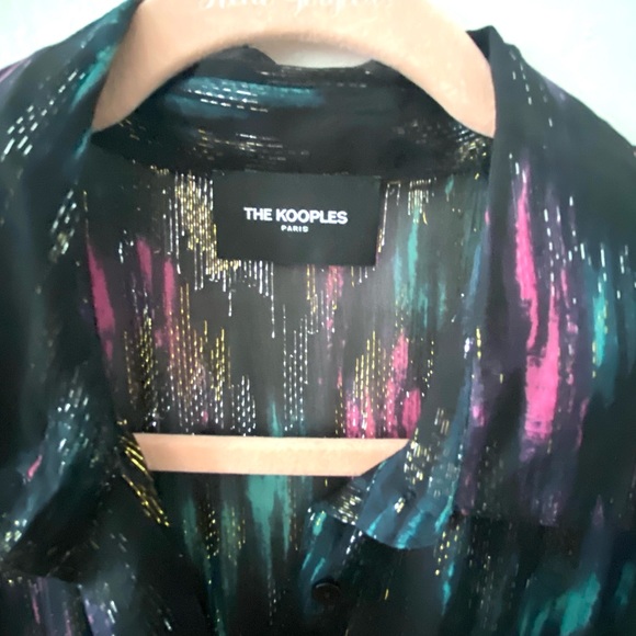 The KOOPLES Sleeveless shirt with epaulettes, embroidered with an Ikat print - Picture 4 of 12